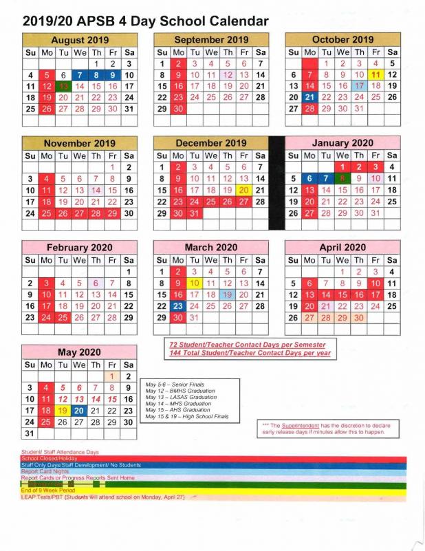 APSB releases post on 2019 20 school calendar Avoyelles Today